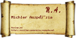 Michler Aszpázia névjegykártya